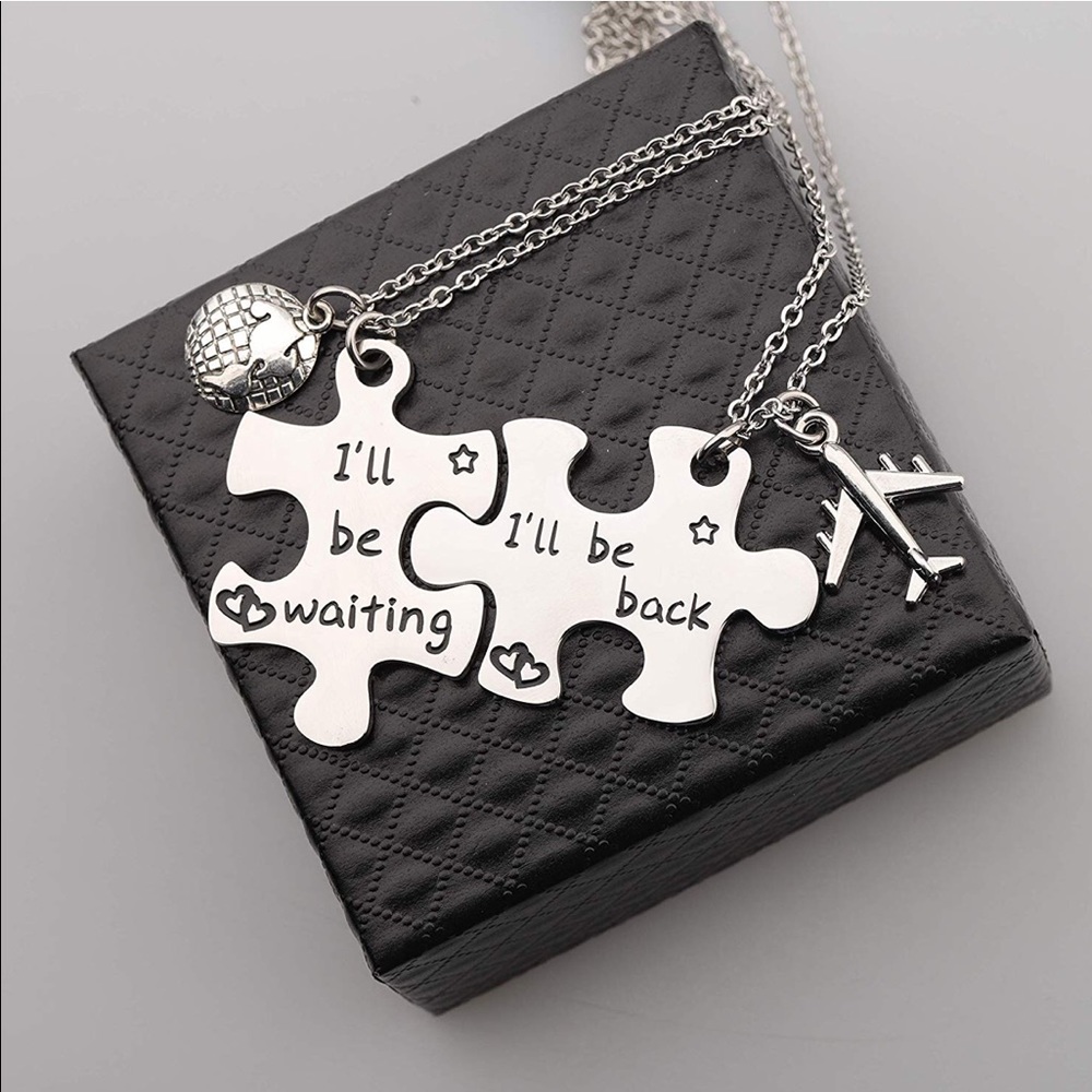 🥂Long Distance Puzzle Necklace Set🥂